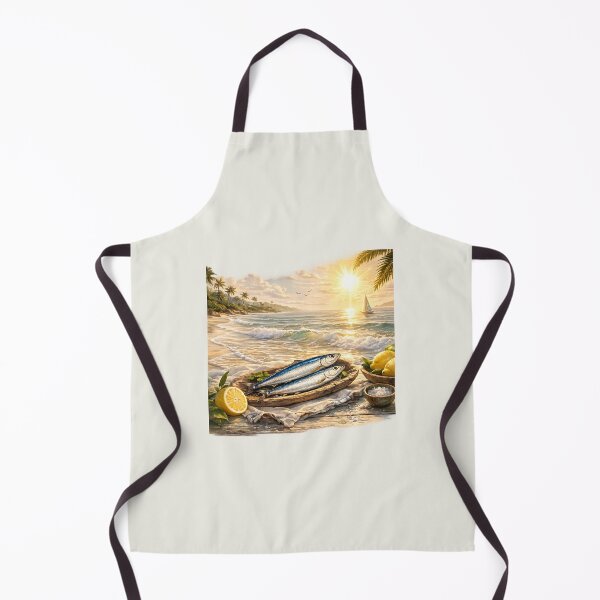 Item preview, Classic Sardines Beach Style Vintage Ocean Art designed and sold by annenambiro.
