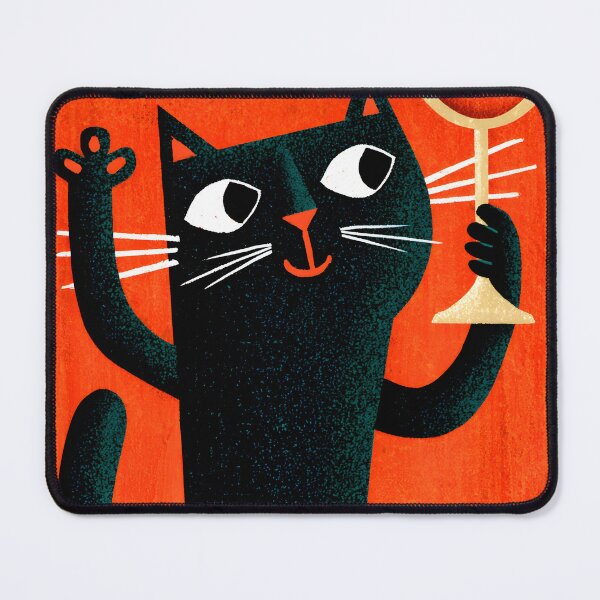 Item preview, Playful Cat with a Glass of Wine designed and sold by Artessie.