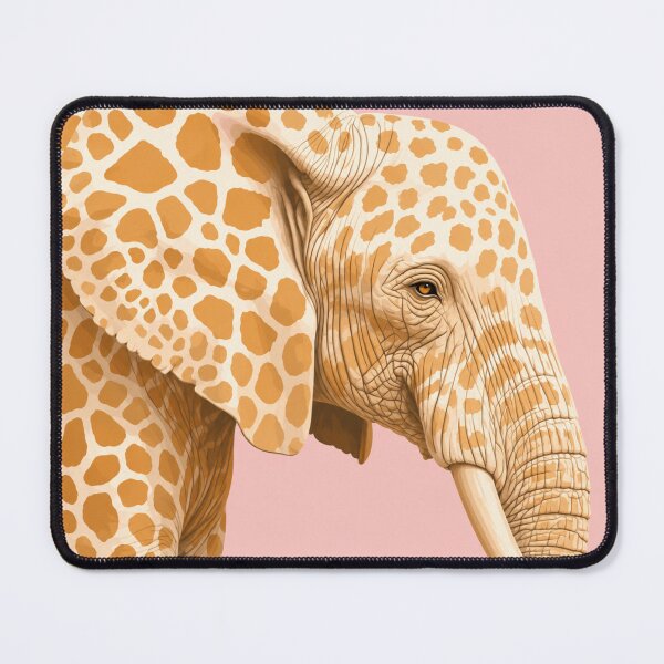 Item preview, Leopard Pattern Elephant Illustration on Pink Background designed and sold by minbadesign.