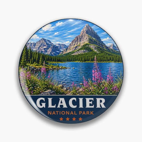 Item preview, Glacier National Park Sticker designed and sold by Gideon Emmerich.