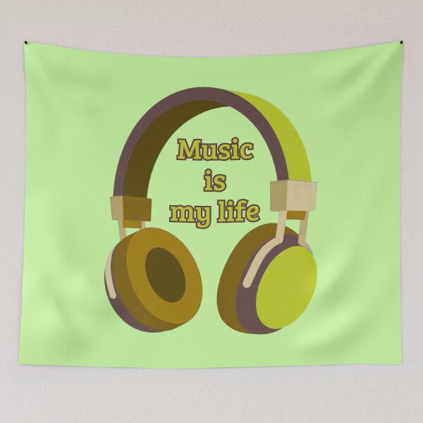 Item preview, Music Is My Life Headphones – Festival Music Lover Quote | EDM DJ Concert Design designed and sold by VariusDesigns.