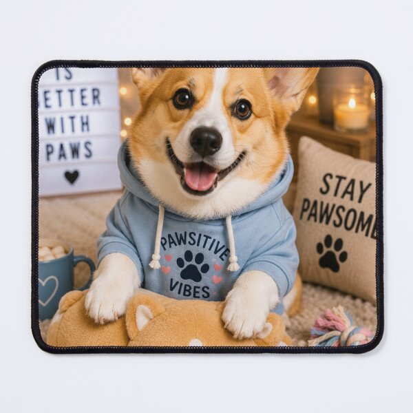 Item preview, Cute Cozy Corgi Hoodie Portrait Design designed and sold by BagFactoryUK.