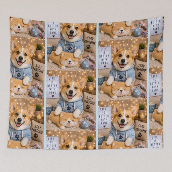 Item preview, Cute Cozy Corgi Hoodie Portrait Design designed and sold by BagFactoryUK.