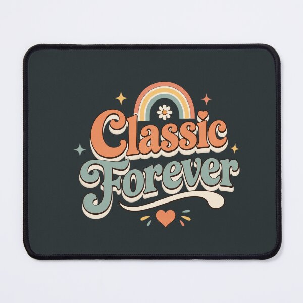 Item preview, Classic Forever Retro Aesthetic Cute Vintage Typography Rainbow Graphic Sticker designed and sold by Sanika arts .