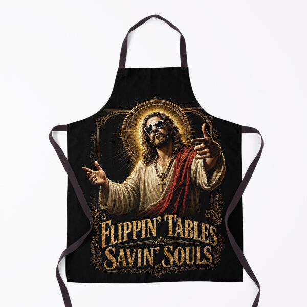 Item preview, Flippin Tables Savin Souls Cool Jesus Humor designed and sold by Victor Shadehorn.
