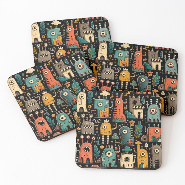 Item preview, Whimsical Monster Pattern designed and sold by Thor-stone.