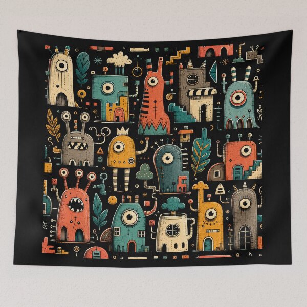 Item preview, Whimsical Monster Pattern designed and sold by Thor-stone.
