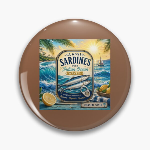 Item preview, Tropical Ocean Sardines Retro Maritime Design designed and sold by annenambiro.