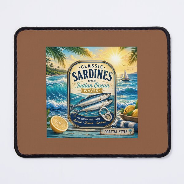 Item preview, Tropical Ocean Sardines Retro Maritime Design designed and sold by annenambiro.