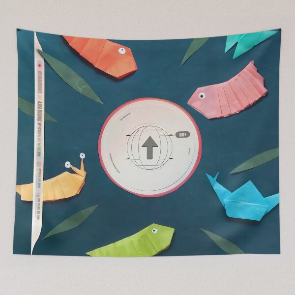 Item preview, circle fish blue -  designed and sold by Warren B  Aguilar.
