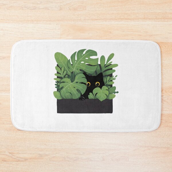 Item preview, Cat hiding in lush green foliage designed and sold by PurrfectHome.