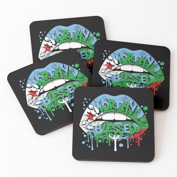 Item preview, North Blessed – Djibouti Graffiti Lips Street Art designed and sold by DjibProp.