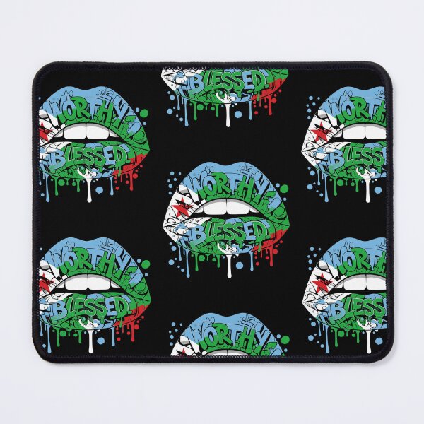 Item preview, North Blessed – Djibouti Graffiti Lips Street Art designed and sold by DjibProp.