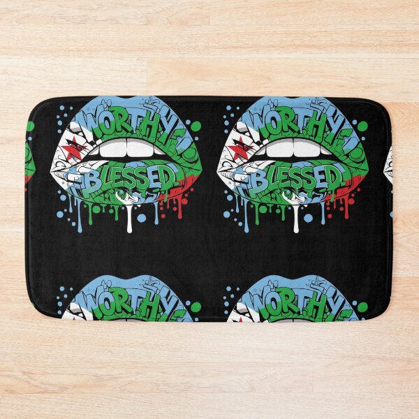 Item preview, North Blessed – Djibouti Graffiti Lips Street Art designed and sold by DjibProp.