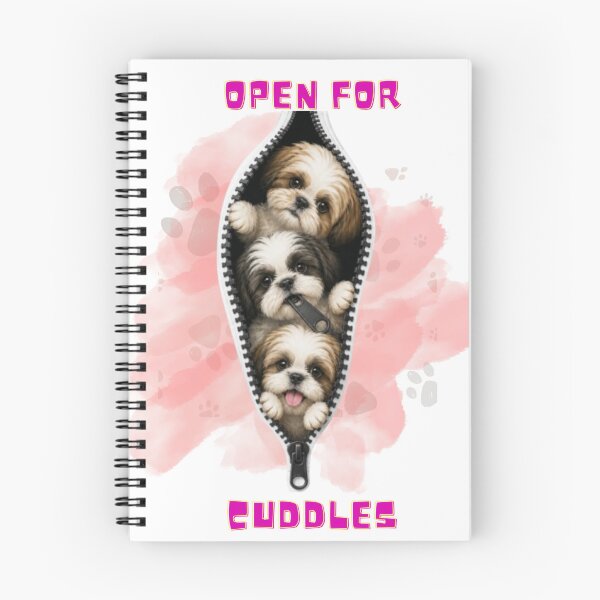 Item preview, Cute Shih Tzu Open for Cuddles Zipper Dog Lover Gift Illustration designed and sold by pawfectdesign18.