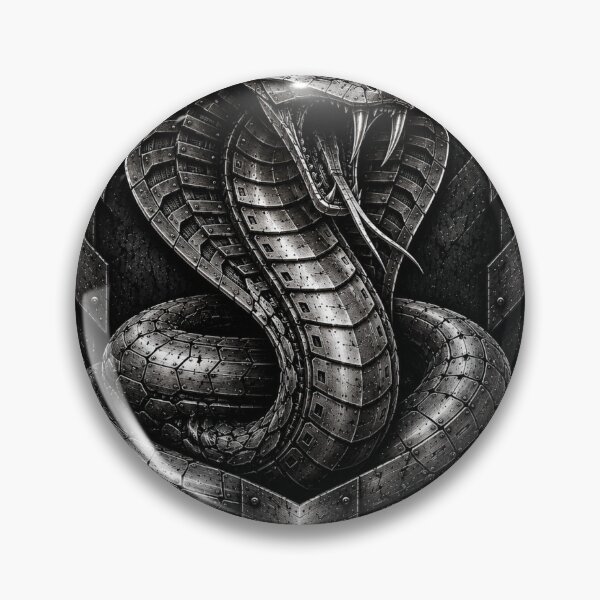 Item preview, Steel Cobra – Industrial Metal Cobra | Cyberpunk Mechanical Snake Art designed and sold by SteelCoat Studio.