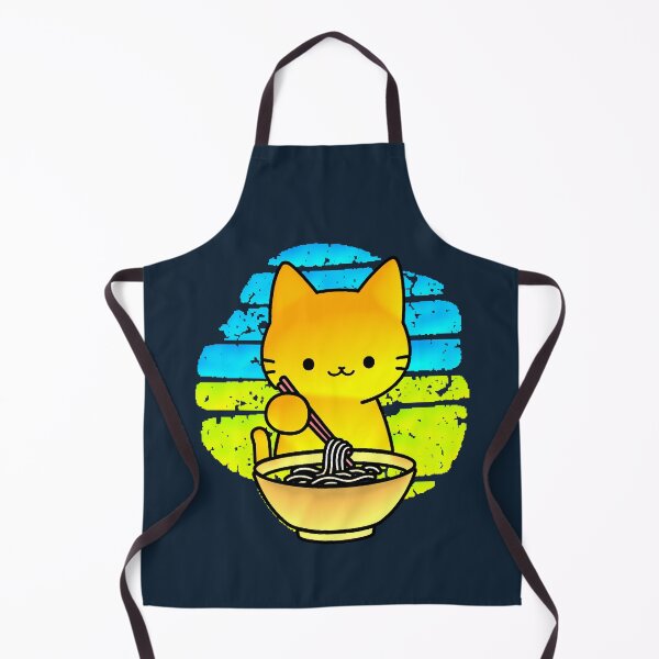 Item preview, Kawaii Cat Eating Ramen with Chopsticks | Minimalist Japanese Design designed and sold by AstronautMerch.