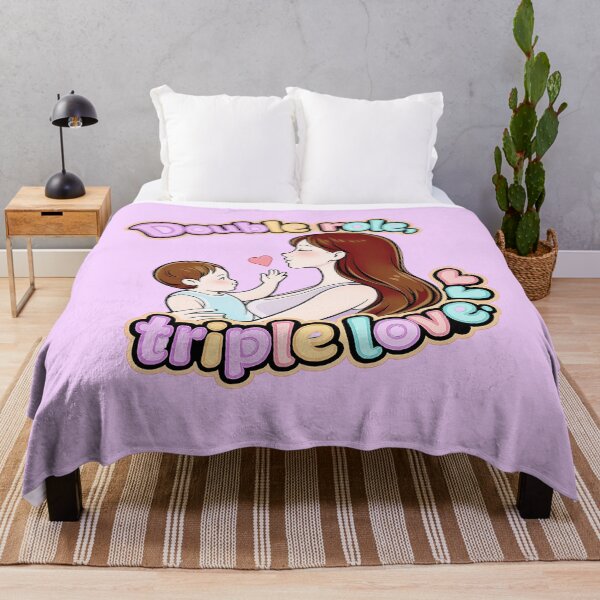 Item preview, Double Role Triple Love | Gift for Working Mom | Kawaii Mother and Child Art designed and sold by Kittcatking.