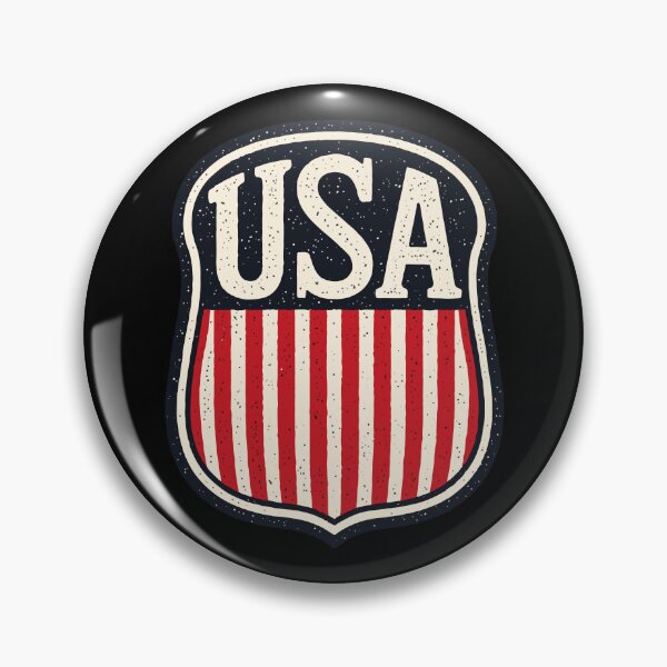 Item preview, USA flag badge label t-shirt design, stripes, red and white 127sm designed and sold by 127sm.