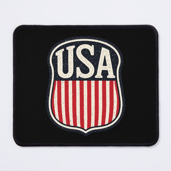 Item preview, USA flag badge label t-shirt design, stripes, red and white 127sm designed and sold by 127sm.