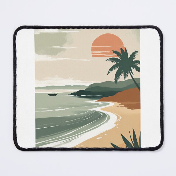 Item preview, Japandi Sunset Coastal Wall Art designed and sold by Luna-Flow.