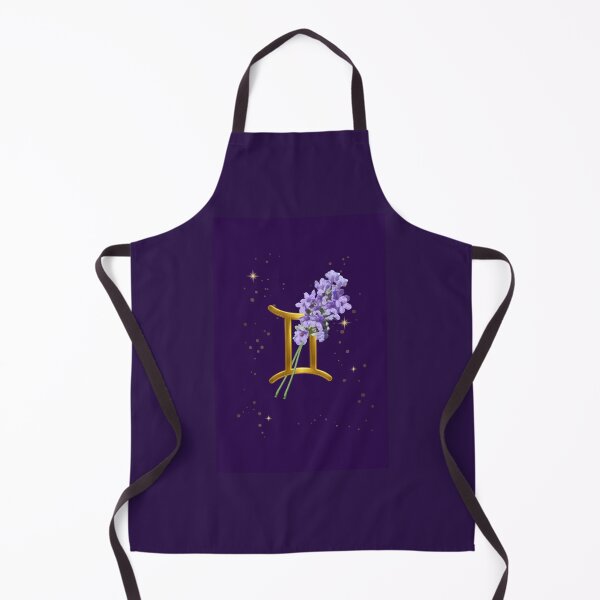 Item preview, Gemini Zodiac Sign with Lavender Birth Flower | Gold Astrology Symbol | Celestial Floral Gemini Artwork designed and sold by MysticPurpleHue.