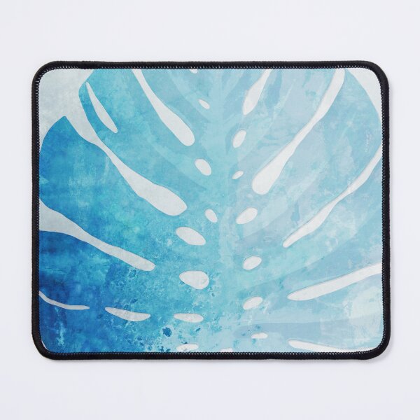 Item preview, Blue White Gray Monstera Tropical Plant Leaf Art designed and sold by Sharon Cummings Art.