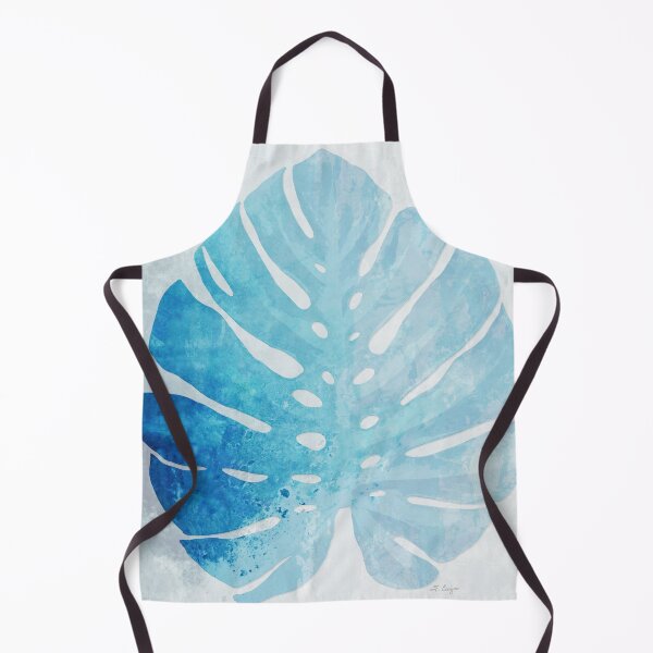 Item preview, Blue White Gray Monstera Tropical Plant Leaf Art designed and sold by Sharon Cummings Art.