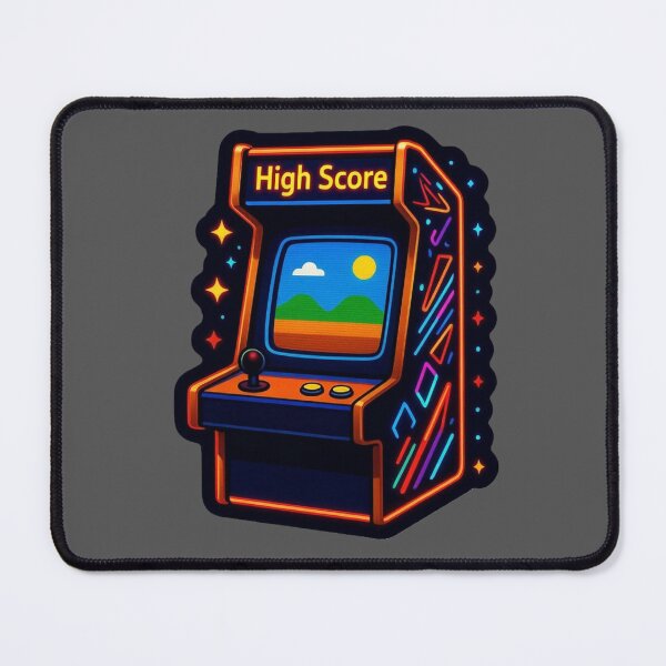 Item preview, Retro Arcade Machine High Score Sticker - Pixel Art 80s Gaming Decal designed and sold by GeekStickerLab.