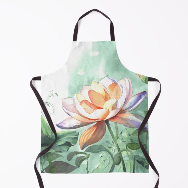 Item preview, Watercolor Lotus Flower designed and sold by Cobalt Blue Watercolors.