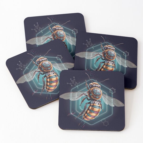 Item preview, Cybernetic Bee – Biomechanical Sci-Fi Insect Art designed and sold by PatsiRose.