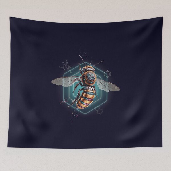 Item preview, Cybernetic Bee – Biomechanical Sci-Fi Insect Art designed and sold by PatsiRose.