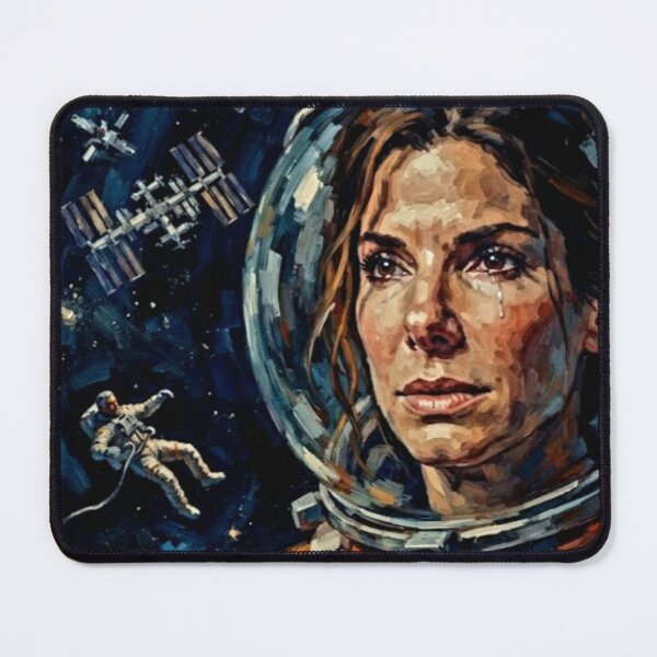 Item preview, Gravity Retro Sci-Fi Survival Drama Space Astronaut Suit Tribute Art Movie Poster designed and sold by Art's Diner.