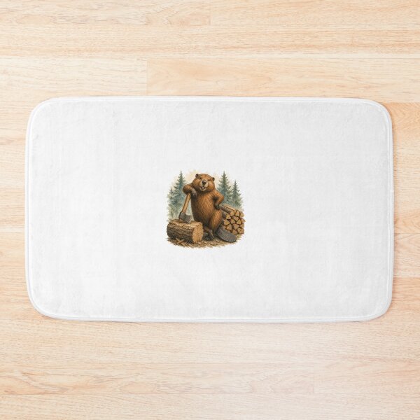 Item preview, Busy Woodworking Beaver Camping Cabin Lifestyle designed and sold by AQUILAKREO.