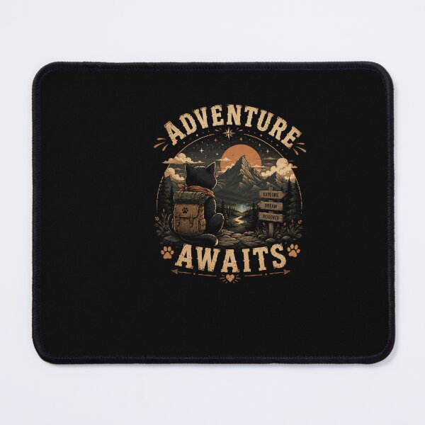 Item preview, Adventure Awaits Cat Hiking Vintage designed and sold by AmongWorld.