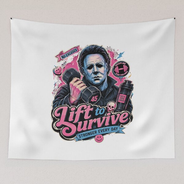 Item preview, Lift to Survive Funny Horror Gym Shirt - Halloween Fitness Gift designed and sold by Digistore1221.