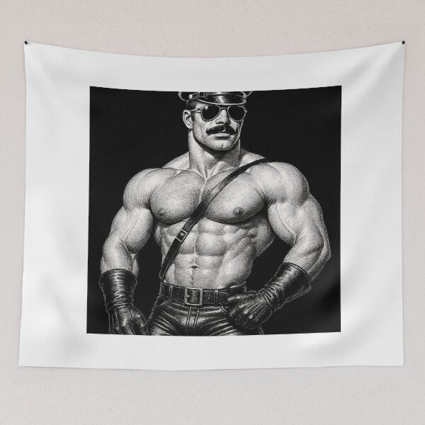 Item preview, Gay Leather Daddy Gloved Love Leder Pride Graphic Design designed and sold by ItsAKinkThing.