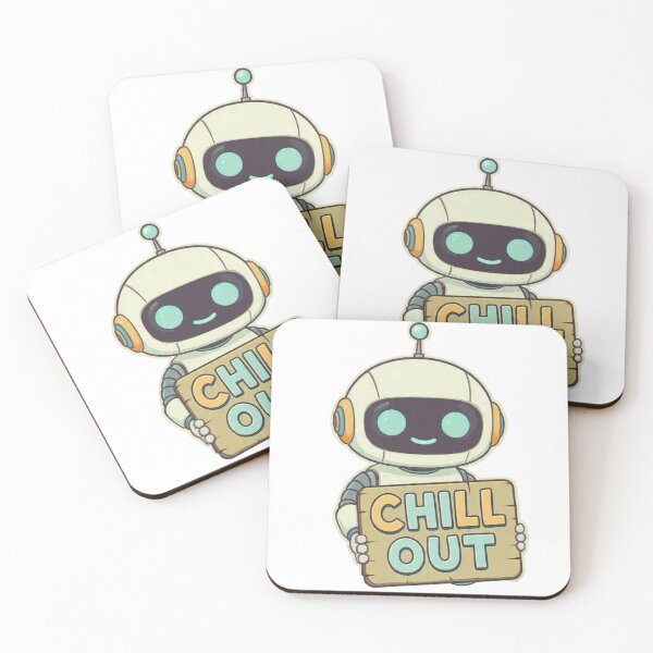 Item preview, Cute Chill Out Robot Sticker designed and sold by ThunderRed.