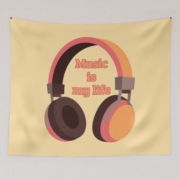 Item preview, Music Is My Life Headphones – Sunset Festival Music Quote | EDM DJ Concert Lover Design designed and sold by VariusDesigns.