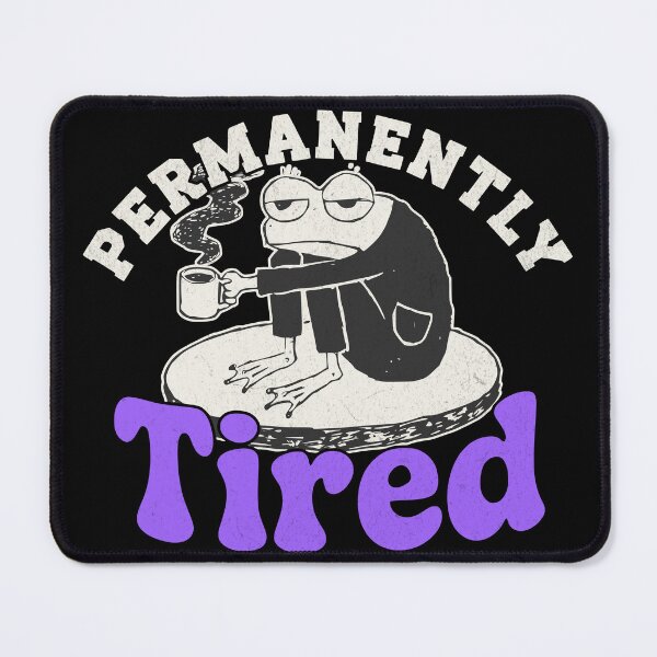Item preview, Permanently Tired Frog | Funny Exhausted Coffee Lover Design designed and sold by 1timelab.