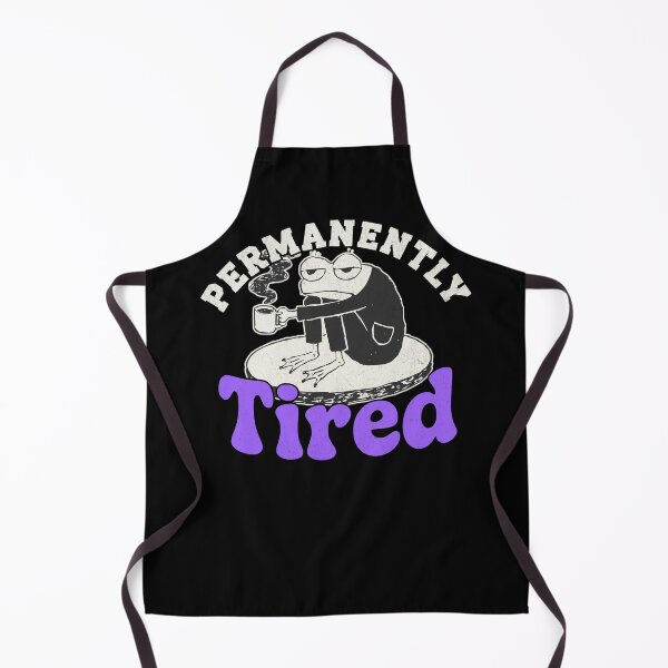 Item preview, Permanently Tired Frog | Funny Exhausted Coffee Lover Design designed and sold by 1timelab.