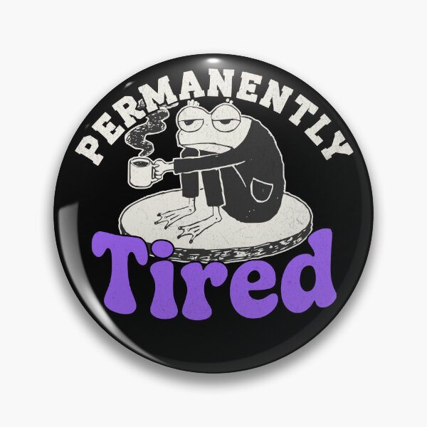 Item preview, Permanently Tired Frog | Funny Exhausted Coffee Lover Design designed and sold by 1timelab.