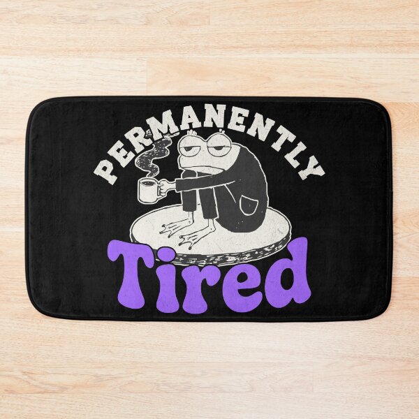 Item preview, Permanently Tired Frog | Funny Exhausted Coffee Lover Design designed and sold by 1timelab.