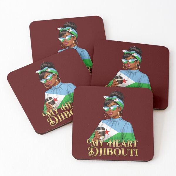 Item preview, My Heart Djibouti – Stylish Djiboutian Pride Girl designed and sold by DjibProp.