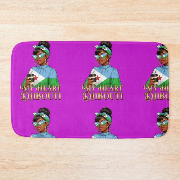 Item preview, My Heart Djibouti – Stylish Djiboutian Pride Girl designed and sold by DjibProp.