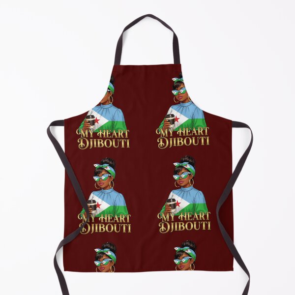 Item preview, My Heart Djibouti – Stylish Djiboutian Pride Girl designed and sold by DjibProp.