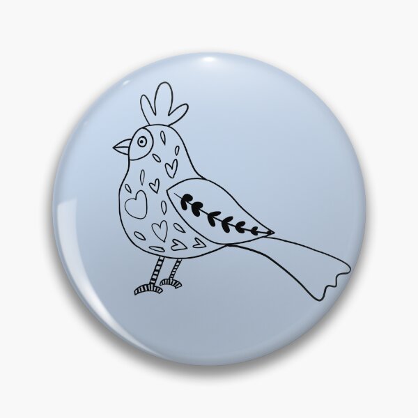 Item preview, Line Art Mystical Bird with Hearts designed and sold by ashleywilks.