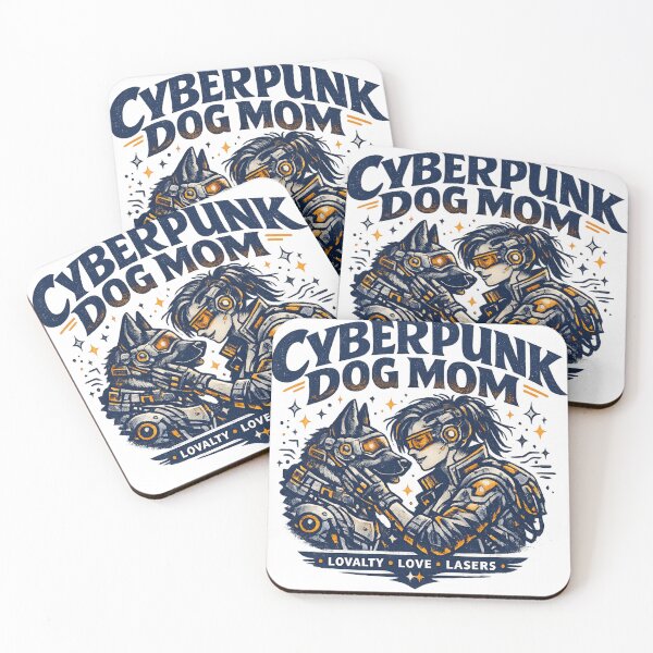 Item preview, Cyberpunk Dog Mom Retro Sci-Fi Aesthetic designed and sold by TeeSpectrume.