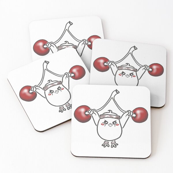 Item preview, Strong Little Chick with Cherry Barbell | Minimal Line Art designed and sold by Samaya-.