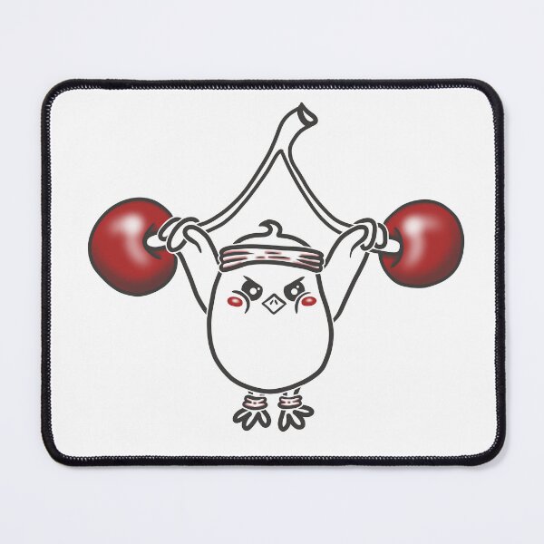 Item preview, Strong Little Chick with Cherry Barbell | Minimal Line Art designed and sold by Samaya-.